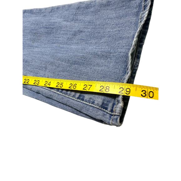 Y2k American Eagle Kick Boot Stretch Light Wash Jeans Size 8 Short - Picture 12 of 13